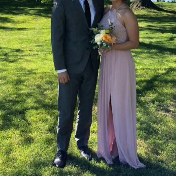 David’s Bridal Open Back Lace and Mesh Bridesmaid - Picture 2 of 10